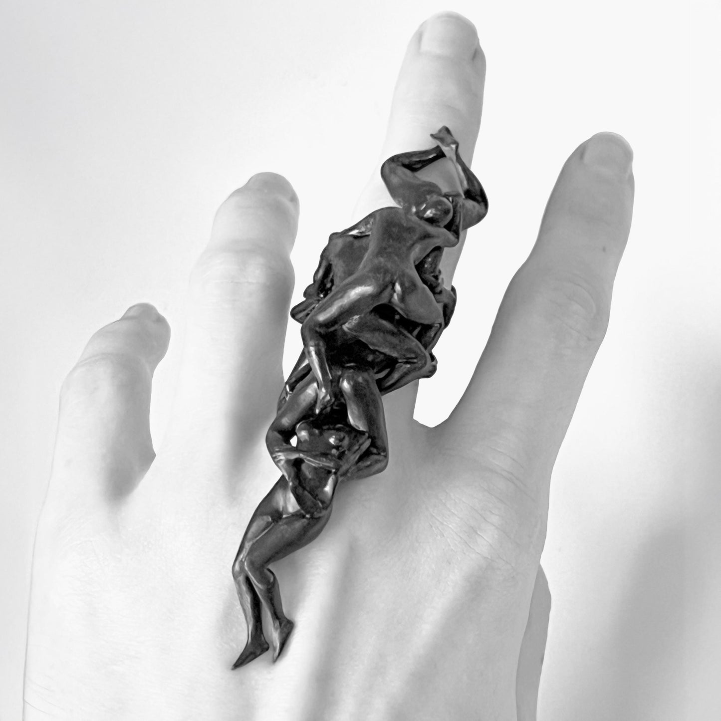 Writhing Ring - BLACK RESIN