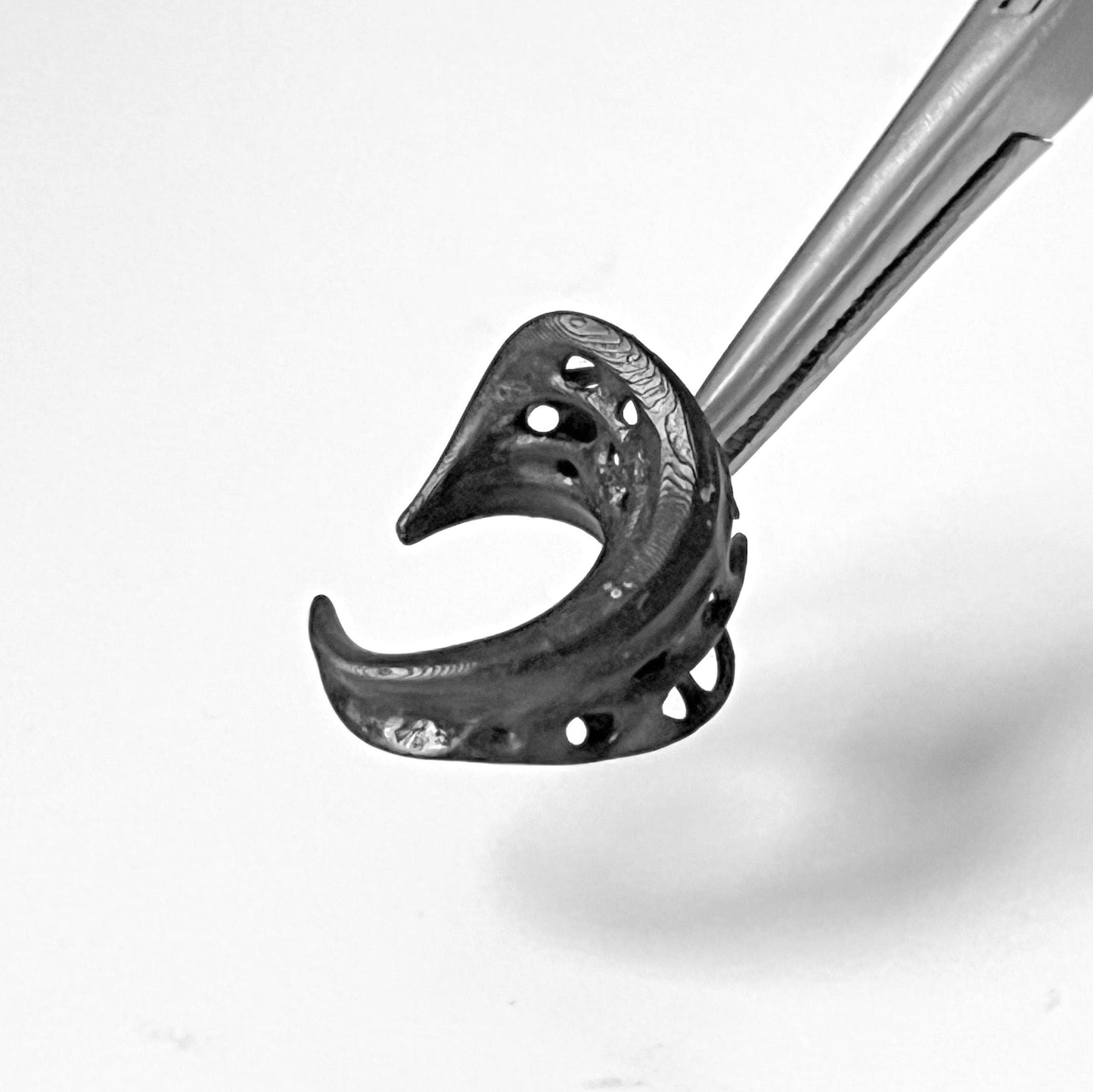 Organic Ear Cuffs - BLACK RESIN - Set of 3