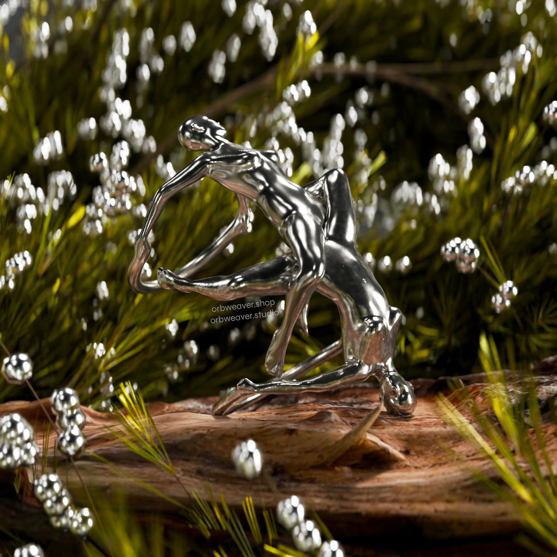 Scissor Ring by Orbweaver in a natural habitat surrounded by green flora