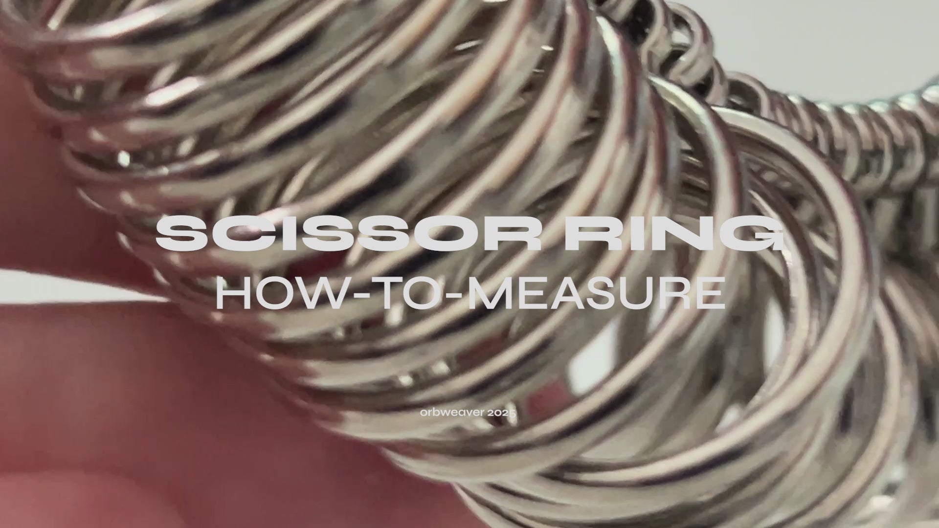 Scissor Ring by Orbweaver, instructional video showing how to measure your finger for the jewelry