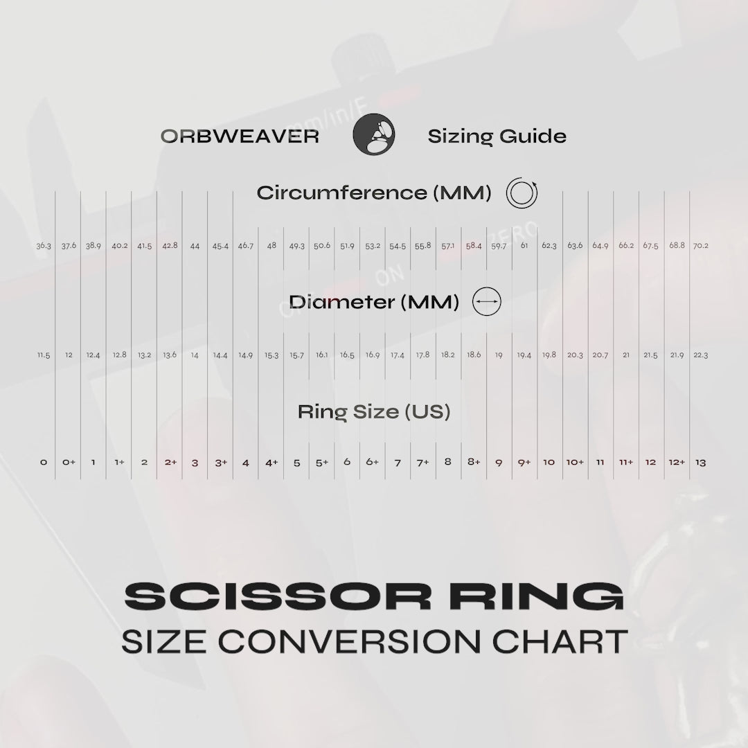 Scissor Ring by Orbweaver, instructional video showing how to measure your finger for the jewelry